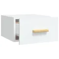 Table de chevet murale blanc 35x35x20 cm