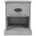 Table de chevet gris béton 39x39x47,5 cm bois d'ingénierie