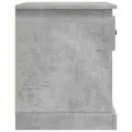 Table de chevet gris béton 39x39x47,5 cm bois d'ingénierie