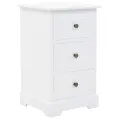 Table de chevet MDF et Bois de pin 35 x 32 x 59 cm