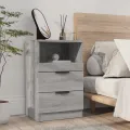 Tables de chevet 2 pcs Sonoma gris Bois d'ingénierie
