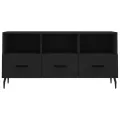 Meuble TV noir 102x36x50 cm bois d'ingénierie