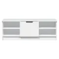 Meuble TV Blanc 102x35,5x36,5 cm Bois d'ingénierie