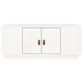 Table basse Blanc 100x50x41 cm Bois massif de pin