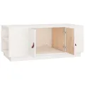Table basse Blanc 100x50x41 cm Bois massif de pin