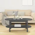 Table basse Gris 110x55x45 cm Bois massif de pin