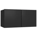 Meubles TV suspendus 2 pcs Noir 60x30x30 cm