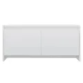 Table basse Blanc brillant 90x50x41,5 cm Aggloméré