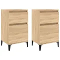 Tables de chevet 2 pcs chêne sonoma 40x35x70 cm