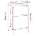 Tables de chevet 2 pcs chêne sonoma 40x35x70 cm