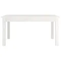 Table basse Blanc 80x50x40 cm Bois massif de pin