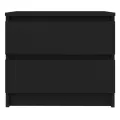 Table de chevet Noir 50x39x43,5 cm Aggloméré