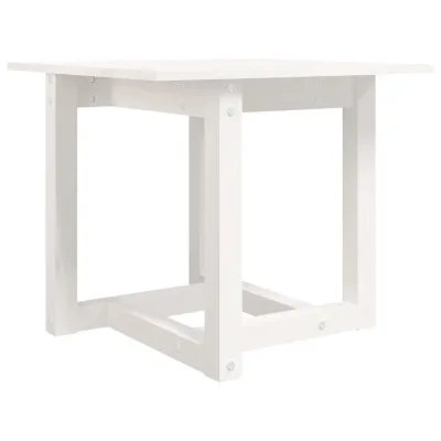 Table basse Blanc 50x50x45 cm Bois massif de pin 2