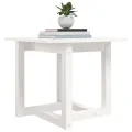 Table basse Blanc 50x50x45 cm Bois massif de pin
