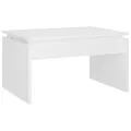 Table basse Blanc 68x50x38 cm Aggloméré