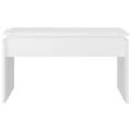 Table basse Blanc 68x50x38 cm Aggloméré