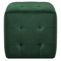 2 pcs Tables de chevet Vert 30x30x30 cm Tissu velours