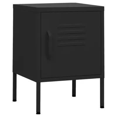 Table de chevet Noir 35x35x51 cm Acier 2
