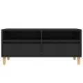 Meuble TV noir 100x34,5x44,5 cm bois d'ingénierie
