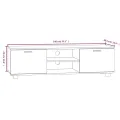 Meuble TV Chêne fumé 140x40,5x35 cm Bois d'ingénierie