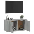Meuble TV mural Sonoma gris 80x34,5x40 cm