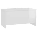 Table basse Blanc brillant 102x55,5x52,5 cm Bois d'ingénierie