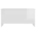 Table basse Blanc brillant 102x55,5x52,5 cm Bois d'ingénierie