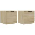 Tables de chevet 2 pcs Chêne sonoma 40x39x40 cm