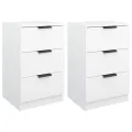 Tables de chevet 2 pcs Blanc 40x36x65 cm