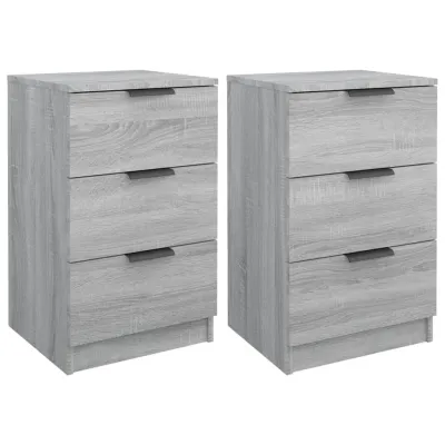 Tables de chevet 2 pcs Sonoma gris 40x36x65 cm 2