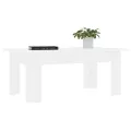 Table basse Blanc 100x60x42 cm Bois d'ingénierie