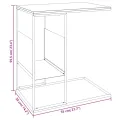 Table d'appoint Noir 55x36x59,5 cm Bois d'ingénierie