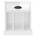 Tables de chevet 2 pcs blanc brillant 43x36x50 cm