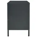 Meuble TV Anthracite 105x35x52 cm Acier et verre