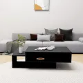 Table basse Noir 105x55x32 cm Aggloméré