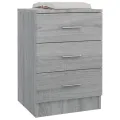 Tables de chevet 2 pcs Sonoma gris 38x35x56cm Bois d'ingénierie