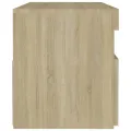 Table de chevet avec lumières LED chêne sonoma 60x35x40 cm
