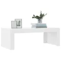Table basse blanc 102x50x36 cm bois d'ingénierie