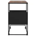 Table d'appoint avec roues Noir 55x36x63,5 cm Bois d'ingénierie