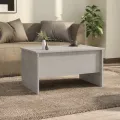Table basse Gris béton 80x50x42,5 cm Bois d'ingénierie