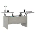 Table basse Gris béton 80x50x42,5 cm Bois d'ingénierie