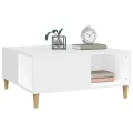 Table basse blanc 80x80x36,5 cm bois d'ingénierie