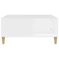 Table basse blanc 80x80x36,5 cm bois d'ingénierie