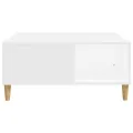 Table basse blanc 80x80x36,5 cm bois d'ingénierie