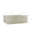 Table de chevet flottante Chêne sonoma 40x30x15 cm Aggloméré
