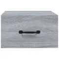Table de chevet murale Sonoma gris 35x35x20 cm