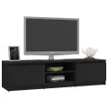 Meuble TV Noir 140x40x35,5 cm Aggloméré