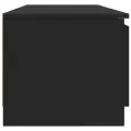 Meuble TV Noir 140x40x35,5 cm Aggloméré