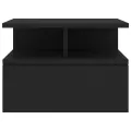 Tables de chevet flottantes 2 pcs Noir 40x31x27 cm Aggloméré