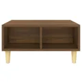 Table basse Chêne marron 60x60x30 cm Aggloméré